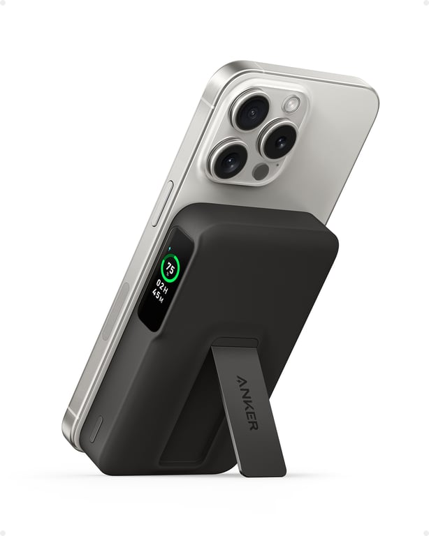 фото Зовнішній акумулятор (павербанк) Anker MagGo 10K 10000mAh 15W Qi2 Black (A1654P11)