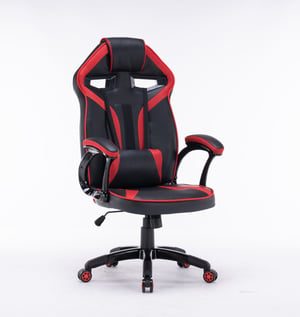 Topeshop FOTEL DRIFT CZERWONY krzesło obrotowe Obite siedzisko Obite oparcie
