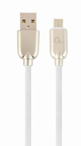 Cablexpert CC-USB2R-AMMBM-2M-W USB 2.0 USB A to Micro-USB B Cable, White