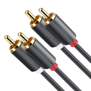Ugreen 10518 kabel audio 2 m 2 x RCA Czarny, Złoto, Czerwony, Biały
