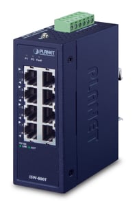 PLANET ISW-800T Netzwerk-Switch, nicht verwaltet, L2 Fast Ethernet (10/100), blau