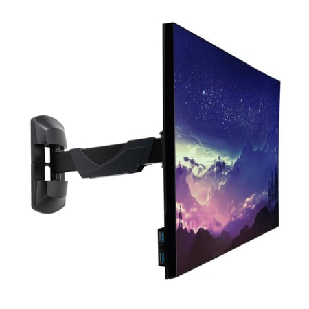 Lindy 40713 uchwyt / stojak do monitorów 66 cm (26") Ściana Czarny