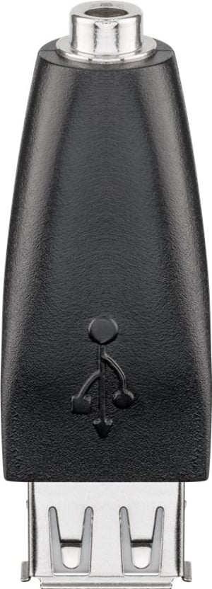 Goobay 93982 przejściówka do kabli USB-A 3.5mm Czarny