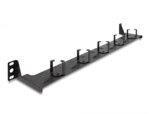DeLOCK 19″ 1U Fiber Optic Cable Management Panel, Black