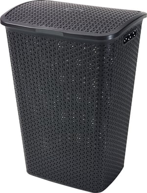 Curver 216581 55-liter laundry basket, Square, Rattan, Brown