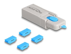 DeLOCK Zestaw blokady portów HDMI do żeńskich portów HDMI 4 sztuk + narzędzie do blokowania