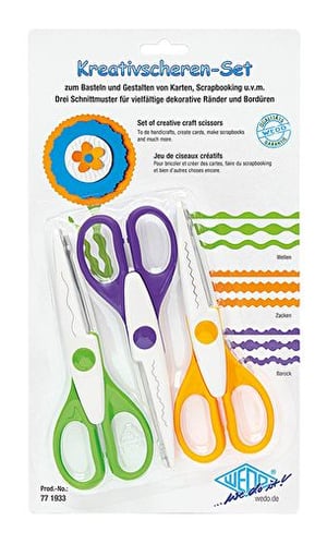 Wedo 77 1933 School and Stationery Scissors, Universal, Straight Cut, Multicolor