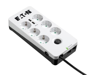 Eaton PB6TUD ochrona przeciwprzepięciowa Czarny, Biały 6 x gniazdo sieciowe 220 - 250 V 1,5 m