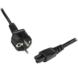 StarTech PXTNB3SEU1M Power Cable, Black, 1 m, CEE7/7 C5 Panel
