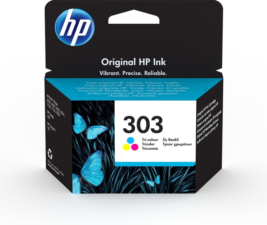 HP Oryginalny trójkolorowy tusz 303