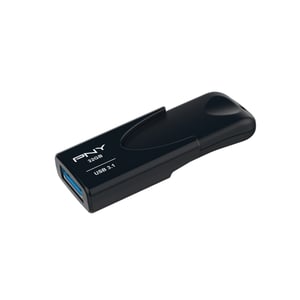 PNY Attache 4 32 GB USB Flash Drive, USB Type-A 3.2 Gen 1 (3.1 Gen 1), Black