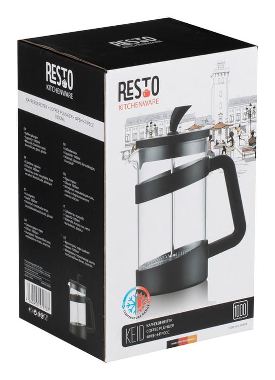 Resto Kitchenware 90509 dzbanek do herbaty Pojedynczy dzbanek 1000 ml Czarny