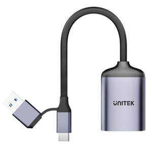 UNITEK R1018E01 czytnik kart USB 3.2 Gen 1 (3.1 Gen 1) Type-C Ciemny Szary