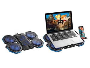Tracer TRASTA46888 Laptop Cooling Pad, 43.2 cm (17"), 1200 RPM, Black