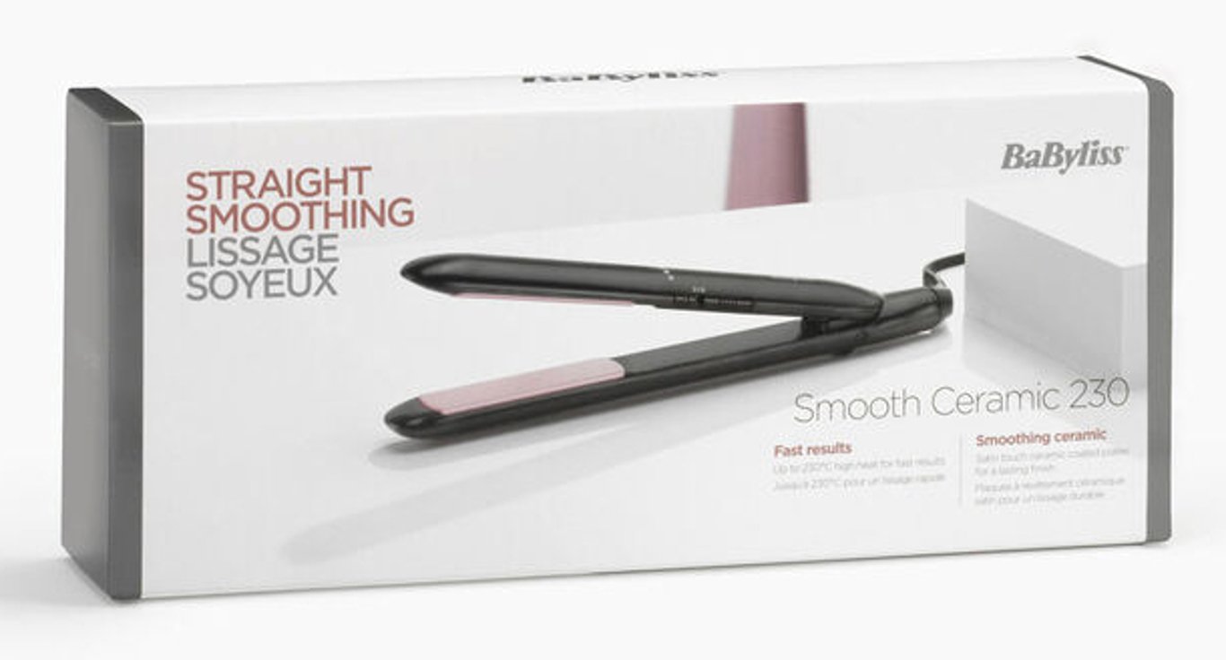 BaByliss CERAMIC 230 Prostownica Ciepły Czarny 1,8 m