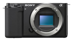 Sony α ZV-E10 Gehäuse der spiegellosen Kamera mit 24,2-MP-CMOS-Sensor 6000 x 4000 px Schwarz