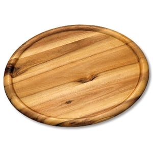 Kesper 28462 Tableware Set Bamboo Wood Round Slate Plate