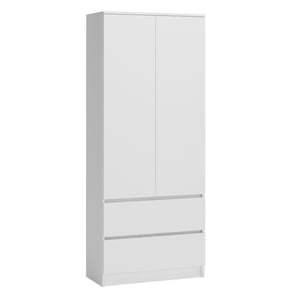 Topeshop MALWA B Wardrobe and Closet, 5 shelves, 2 doors. White