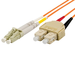 Deltaco LCSC-5M InfiniBand/Fiber Optic Cable, 2x LC, 2x SC, Orange
