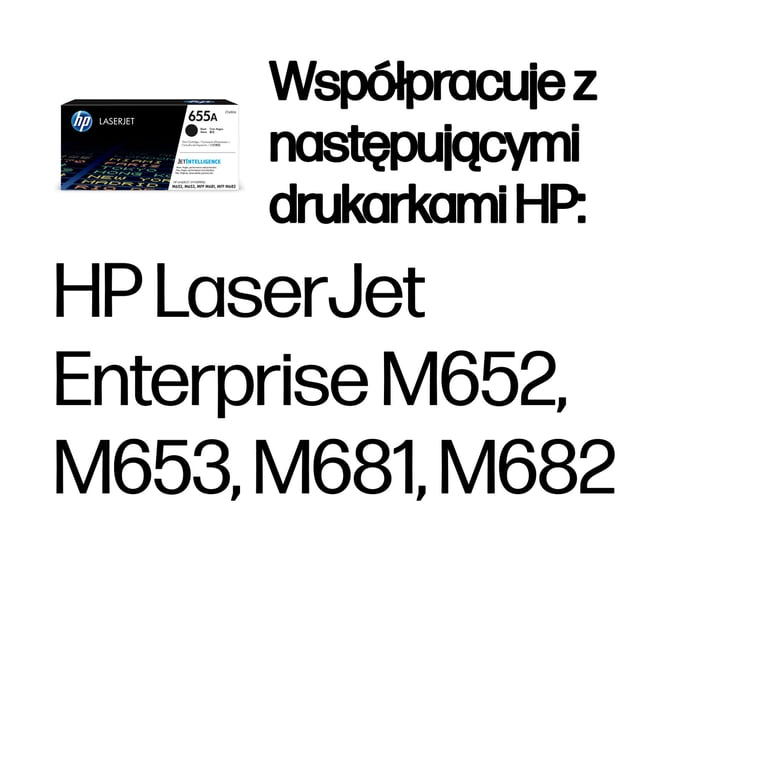 HP 655A oryginalny wkład LaserJet z czarnym tonerem