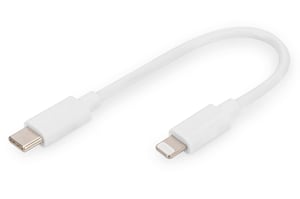 Digitus Lightning-zu-USB-C-Kabel für Datenübertragung und Aufladen – mit MFI-Zertifizierung