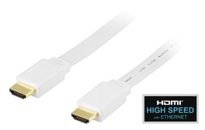 Deltaco HDMI-1005H kabel HDMI 0,5 m HDMI Typu A (Standard) Biały