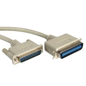 ROLINE Parallel Printer Cable, DB25 M - C36 M, 1.8 m serial cable, Gray