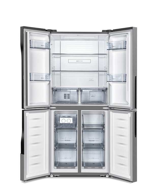 Gorenje NRM8182MX chłodziarko-zamrażarka otwierana obustronnie Wolnostojący 427 l Szary