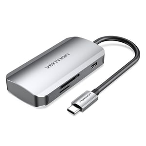 Vention TNHHB USB Type-C Hubs and Concentrators, 5000 Mbit/s, Gray