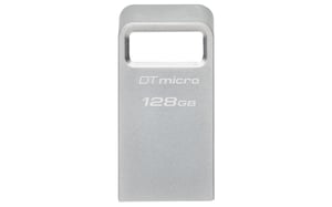 Kingston Technology DataTraveler Micro USB-minne 128 GB USB Typ A 3.2 Gen 1 (3.1 Gen 1) Silver