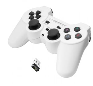 Esperanza EGG108W spelkontroll Svart, Vit RF-gamepad Analog/Digital PC, Playstation 3
