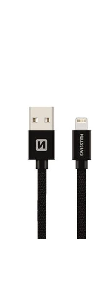 Swissten 71523101 kabel Lightning 0,2 m Czarny