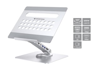 Conceptronic DONN27G Laptop Stand, Notebook Stand, Silver