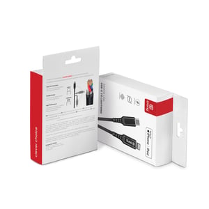 Crong CRG-AL15USCL-BLK kabel Lightning 1,5 m Aluminium, Czarny
