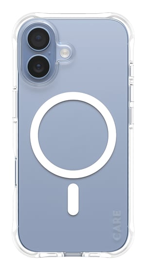 PanzerGlass CARE™ by ® Samba Case Transparent med White MagSafe iPhone 17 mobilskal, transparent