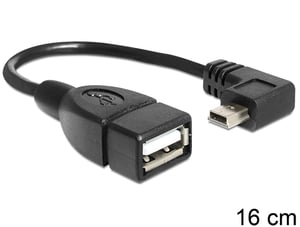 DeLOCK 83245 kabel USB 0,16 m USB A Mini-USB B Czarny