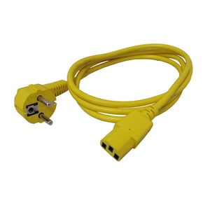 ROLINE 19.08.1011 Power Cable, Yellow, 1.8 m, CEE7/7, C13, Panel