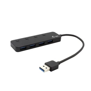 i-tec U3CHARGEHUB4 USB 3.2 Gen 1 (3.1 Gen 1) Type-A-Hubs und -Hub-Sets, 5 Mbit/s, schwarz