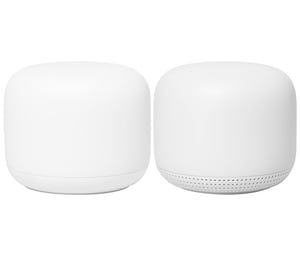 Google Nest Wifi trådlös router med Gigabit Ethernet och dubbla frekvensband (2,4 GHz/5 GHz) Vit