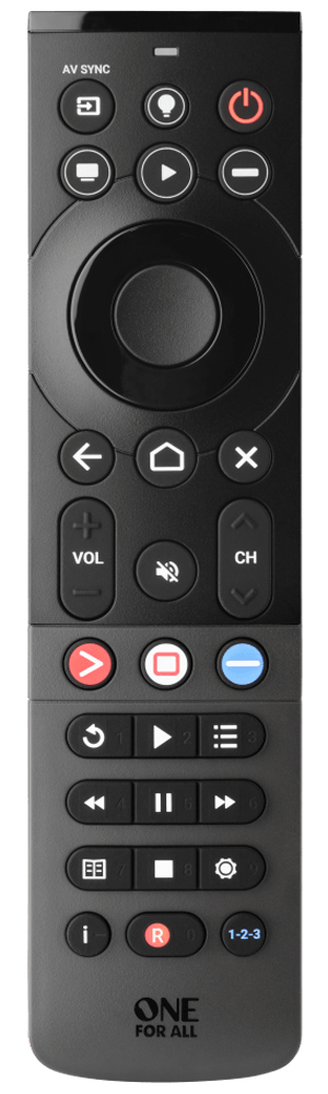 One For All URC 7945 Remote Control: Infrared, DTT, DVD/Blu-ray, TNT, TV. Press the buttons