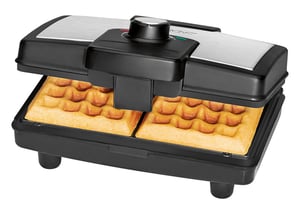 Clatronic WA 3606 2-plattor, 800 W, svart, rostfritt stål