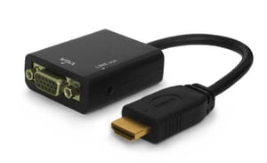 Savio CL-23 Kabeladapter 0,5 m VGA (D-Sub) HDMI Typ A (Standard) Schwarz