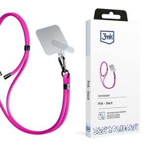 3MK EasyClip-rem för mobiltelefon, nylon, zink, svart, rosa