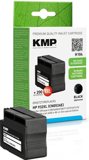 KMP H84 nabój z tuszem 1 szt. Czarny