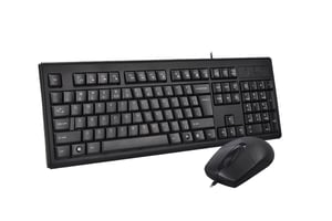 A4Tech KRS-8372 klawiatura Dołączona myszka Uniwersalne USB QWERTY Angielski Czarny