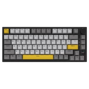 AJAZZ AK820 PRO klawiatura Uniwersalne USB + RF Wireless + Bluetooth QWERTY Szary, Czarny, Żółty