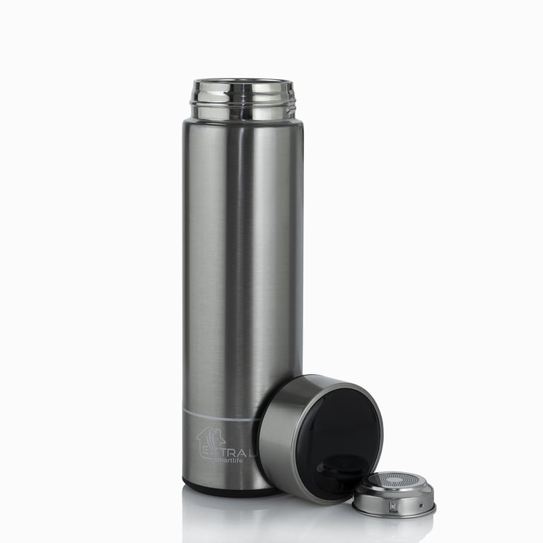 Extralink Kubek termiczny Smart Travel Mug Srebrny Termos z wyświetlaczem LED