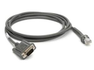Zebra CBA-R08-S07ZBR parallellkabel, grå, 2,1336 m, RS232 DB9