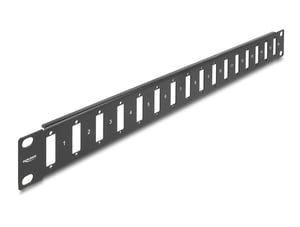 DeLOCK 19″ Panel Adapter with Screw Terminals, 16 Ports, Black