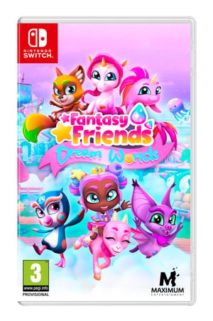 Maximum Games Fantasy Friends: Dream Worlds Standardowy Chińska uproszczona, Chińska tradycyjna, Niemiecki, Holenderski, Angielski, Francuska, Włoski, Japońska, koreańska, Portugalski Nintendo Switch